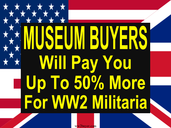 “MILITARIA”SAFEGUARDS AGAINST BEING SCAMMED . ALWAYS OBTAIN SEVERAL OPINIONS WHEN CONSIDERING THE SALE OF MILITARIA ONLINE. NEVER GET SEDUCED BY THE LINES SUCH AS  “I AM A MILITARIA COLLECTOR”  COLLECTORS WHO SPEND THOUSANDS ON ADVERTISING ARE DOING SO FOR FINANCIAL REWARD EVEN IF THEY BUY AS PART OF THEIR PENSION SCHEME .. LOOK FOR A VAT NUMBER AND SEARCH THE GIVEN ADDRESS ON GOOGLE EARTH. IF IT IS A DOMESTIC RESIDENCE, A CAB OFFICE,OR SIMILAR WHICH FAILS TO MEASURE UP TO YOUR EXPECTATIONS MOOVE ON.  ALWAYS MAKE SURE YOU ARE BEING PAID USING THE “PAYPAL ” SERVICE AND THAT THE BUYER WILL PROVIDE PAYMENT FOR SHIPPING COSTS.  GENUINE MUSEUM BUYERS ARE THOSE WITH A TRACK RECORD OF PROVIDING EXHIBITS FOR REGIMENTAL AND MILITARY MUSEUMS . SUCH BUYERS WILL PAY MORE THAN THE ESTABLISHED VALUE FOR ARTICLES WHICH COME WITH PROVENANCE .
