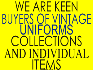 Dealers in old uniforms